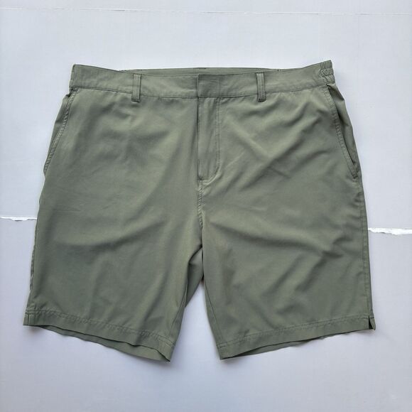Fair Harbor Midway Shorts Men 38 Golf Performance Stretch Green Elastic Waist - Picture 1 of 7